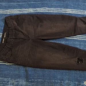 Dark gray. Skinny rockstar old navy distressed jeans. 6 tall